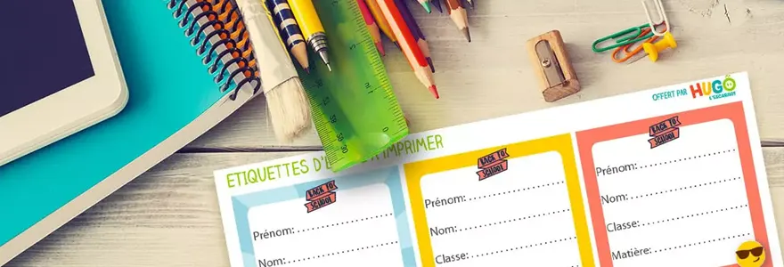 choisir les etiquettes autocollantes pour le cahier de soutien scolaire de votre enfant